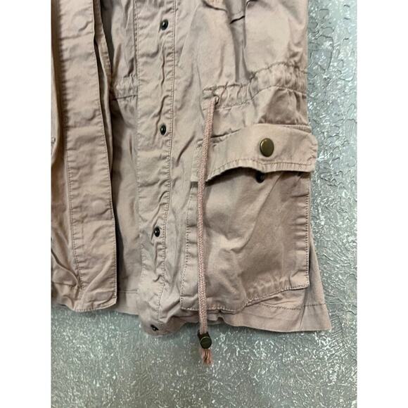 Love Tree Tan Hooded Utility Vest Women's Size Small - Picture 3 of 13